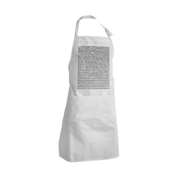 pi 3.14, Adult Chef Apron (with sliders and 2 pockets)