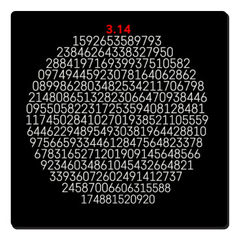 π 3.14, Τετράγωνο μαγνητάκι ξύλινο 6x6cm