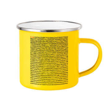 pi 3.14, Yellow Enamel Metallic Cup 360ml