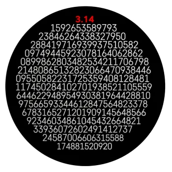 π 3.14, Επιφάνεια κοπής γυάλινη στρογγυλή (30cm)