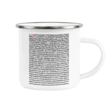 pi 3.14, Metallic enamel cup white 360ml