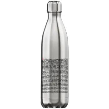 π 3.14, Μεταλλικό παγούρι θερμός Inox (Stainless steel), διπλού τοιχώματος, 750ml