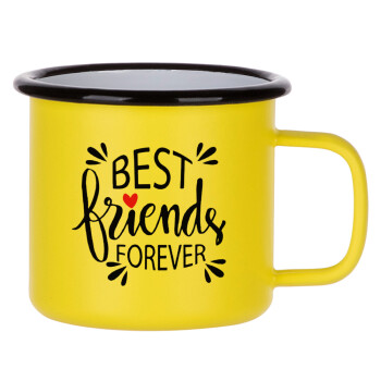 Best Friends forever, Κούπα Μεταλλική εμαγιέ ΜΑΤ Κίτρινη 360ml