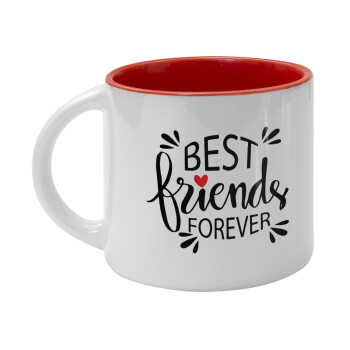 Best Friends forever, Κούπα κεραμική 400ml Λευκή/Κόκκινη