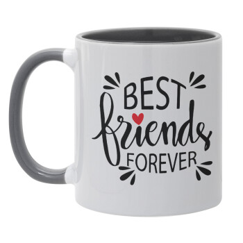 Best Friends forever, Mug colored grey, ceramic, 330ml