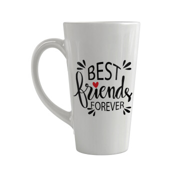 Best Friends forever, Κούπα κωνική Latte Μεγάλη, κεραμική, 450ml