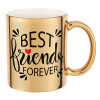 Best Friends forever, Mug ceramic, gold mirror, 330ml