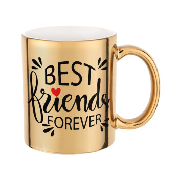 Best Friends forever, Mug ceramic, gold mirror, 330ml