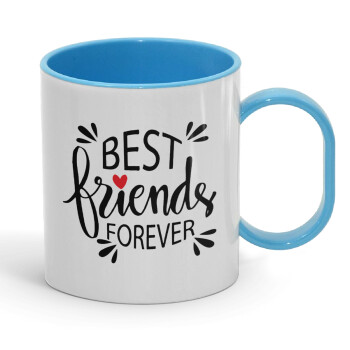 Best Friends forever, Κούπα (πλαστική) (BPA-FREE) Polymer Μπλε για παιδιά, 330ml