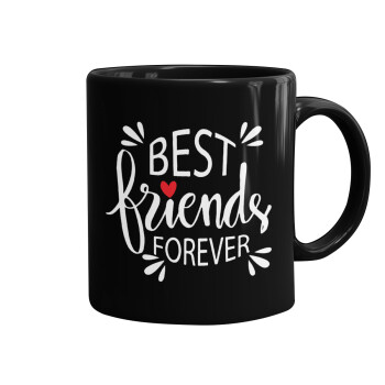 Best Friends forever, Mug black, ceramic, 330ml