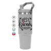 ΓΚΡΙ χρώματος Θερμός Ανοξείδωτο 890ml (30oz) με χερούλι