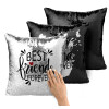 Μαξιλάρι καναπέ Μαγικό Μαύρο με πούλιες 40x40cm περιέχεται το γέμισμα