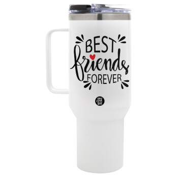 Best Friends forever, Mega Stainless steel Tumbler with lid, double wall 1,2L