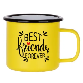 Best Friends forever, Κούπα Μεταλλική εμαγιέ ΜΑΤ Κίτρινη 360ml