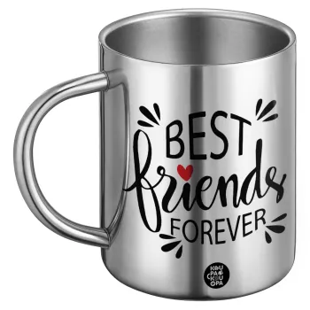 Best Friends forever, Ανοξείδωτη Μεταλλική Κούπα 450ml - Διπλού Τοιχώματος