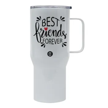 Best Friends forever, Mega Stainless steel Tumbler with lid, double wall 750L