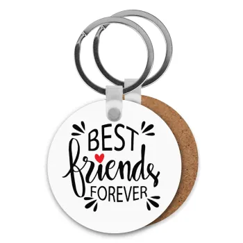Best Friends forever, Μπρελόκ Ξύλινο στρογγυλό MDF Φ5cm