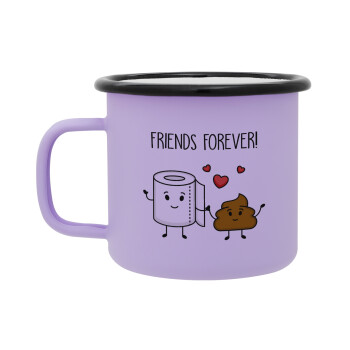 Friends forever, Κούπα Μεταλλική εμαγιέ ΜΑΤ Light Pastel Purple 360ml