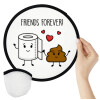 Friends forever, Βεντάλια υφασμάτινη αναδιπλούμενη με θήκη (20cm)