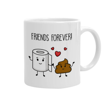 Friends forever, Ceramic coffee mug, 330ml (1pcs)