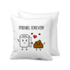 Friends forever, Sofa cushion 40x40cm includes filling