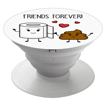 Friends forever, Phone Holders Stand  White Hand-held Mobile Phone Holder