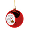 Friends forever, Χριστουγεννιάτικη μπάλα δένδρου Κόκκινη 8cm
