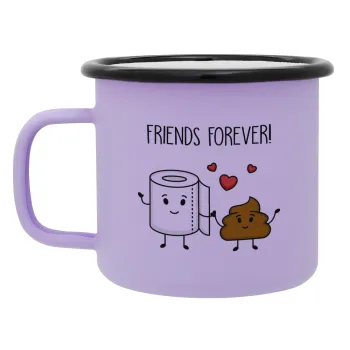 Friends forever, Κούπα Μεταλλική εμαγιέ ΜΑΤ Light Pastel Purple 360ml