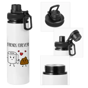 Friends forever, Metal water bottle with safety cap, aluminum 850ml