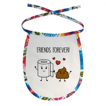 Friends forever, Σαλιάρα μωρού αλέκιαστη με κορδόνι Χρωματιστή