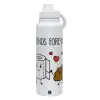 1L Stainless Steel Thermal Bottle with Phone Holder & Double Wall Insulation