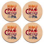 Σουβέρ x4 ξύλινα στρογγυλά plywood (9cm)