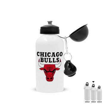 Chicago Bulls, Μεταλλικό παγούρι νερού, Λευκό, αλουμινίου 500ml