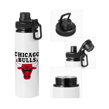 Chicago Bulls, Μεταλλικό παγούρι νερού με καπάκι ασφαλείας, αλουμινίου 850ml