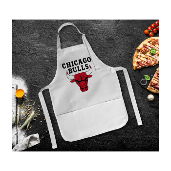 Chicago Bulls, Ποδιά Σεφ Ολόσωμη Παιδική (με ρυθμιστικά και 2 τσέπες)