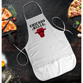 Chicago Bulls, Ποδιά Σεφ / Σερβιτόρου Ολόσωμη κοντή Ενηλίκων με τσέπες (48x73cm)