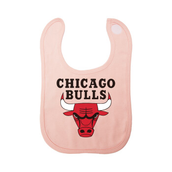 Chicago Bulls, Σαλιάρα με Σκρατς ΡΟΖ 100% Organic Cotton (0-18 months)