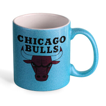 Chicago Bulls, Κούπα Σιέλ Glitter που γυαλίζει, κεραμική, 330ml