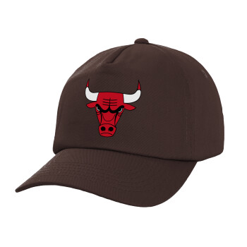 Chicago Bulls, Καπέλο Ενηλίκων Baseball, 100% Βαμβακερό, Chocolate, Καφέ (ΒΑΜΒΑΚΕΡΟ, ΕΝΗΛΙΚΩΝ, UNISEX, ONE SIZE)