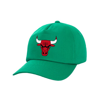 Chicago Bulls, Καπέλο Ενηλίκων Baseball, 100% Βαμβακερό,  Πράσινο (ΒΑΜΒΑΚΕΡΟ, ΕΝΗΛΙΚΩΝ, UNISEX, ONE SIZE)