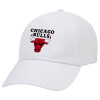 Chicago Bulls, Καπέλο ενηλίκων Jockey Λευκό (snapback, 5-φύλλο, unisex)