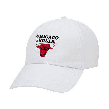 Chicago Bulls, Καπέλο ενηλίκων Jockey Λευκό (snapback, 5-φύλλο, unisex)