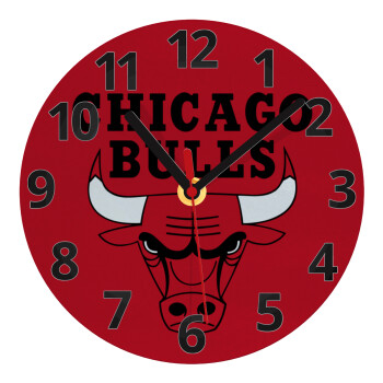 Chicago Bulls, Ρολόι τοίχου γυάλινο (20cm)
