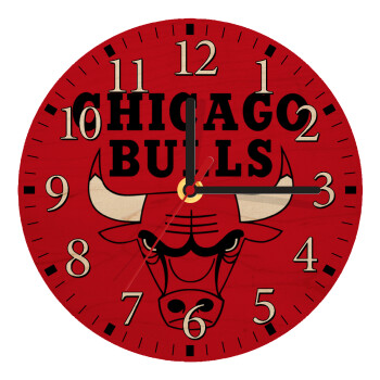 Chicago Bulls, Ρολόι τοίχου ξύλινο plywood (20cm)