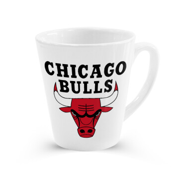 Chicago Bulls, Κούπα κωνική Latte Λευκή, κεραμική, 300ml