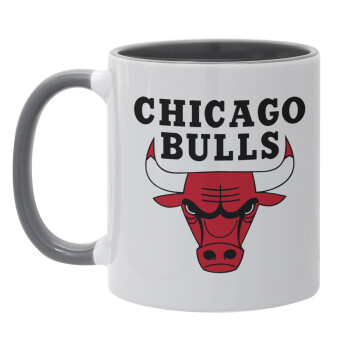 Chicago Bulls, Κούπα χρωματιστή γκρι, κεραμική, 330ml