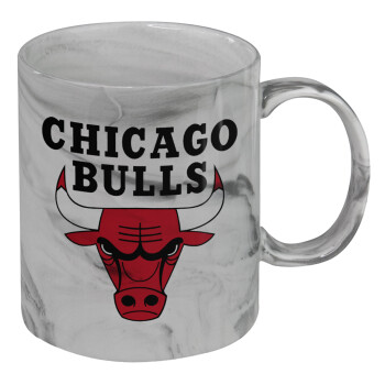 Chicago Bulls, Κούπα κεραμική, marble style (μάρμαρο), 330ml
