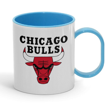 Chicago Bulls, Κούπα (πλαστική) (BPA-FREE) Polymer Μπλε για παιδιά, 330ml
