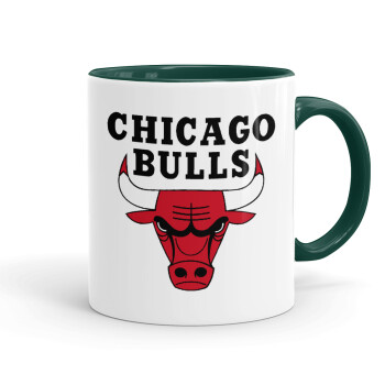 Chicago Bulls, Κούπα χρωματιστή πράσινη, κεραμική, 330ml
