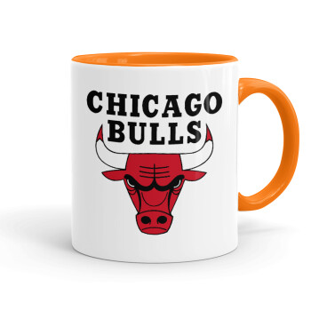 Chicago Bulls, Κούπα χρωματιστή πορτοκαλί, κεραμική, 330ml